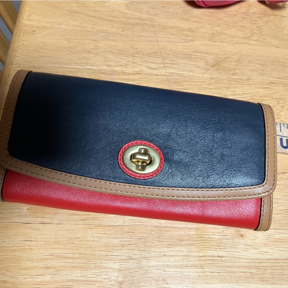 Coach color block wallet